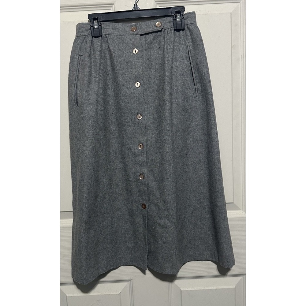 J.C. Penny Fashion Wool Blend Midi Skirt Womens Sz 8  Vintage Union Made In USA